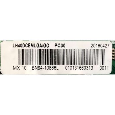 MAIN PARA MONITOR SAMSUNG RESOLUCIÓN ( 1920x1080 ) NUMERO DE PARTE BN94-10886L / BN41-02490 / PANEL CY-GK040BGLVVH / DISPLAY BN96-30177D / MODELO LH40DCEMLGA/GO - Imagen 2